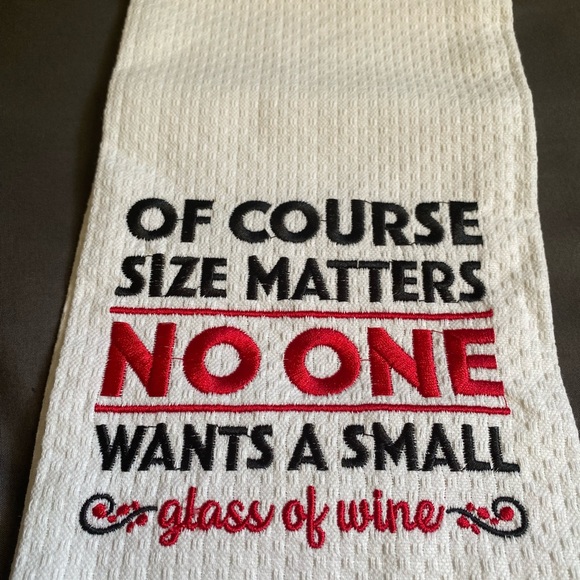 Chris’ Stuff Other - Wine lovers novelty kitchen towel